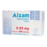 Alzam Alprazolam 0.25 mg 60 tabs