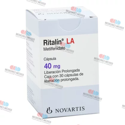 Ritalin LA Methylphenidate 40 mg 30 Tabs