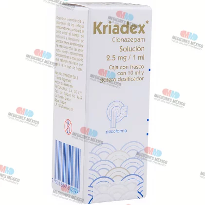 Kriadex Clonazepam 2.5 mg Drops 10 ml