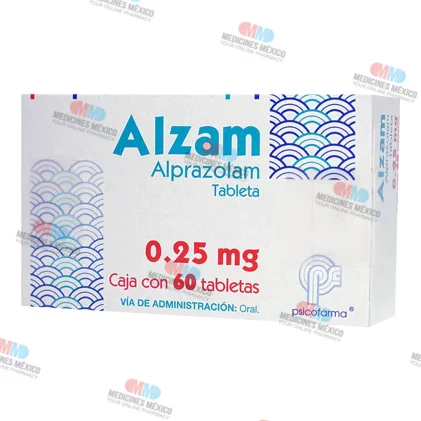Alzam Alprazolam 0.25 mg 60 tabs