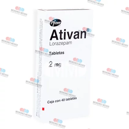 Ativan  Lorazepam 2 mg 40 Tabs.