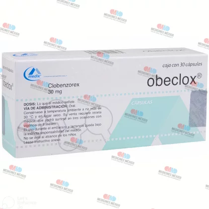 Obeclox  Clobenzorex 30 mg  30 tabs