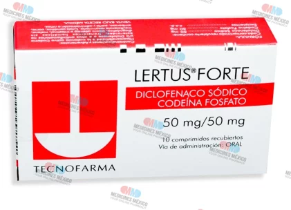 Lertus CD Diclofenac sodium and Codeine  50/50 mg 20 Tabs